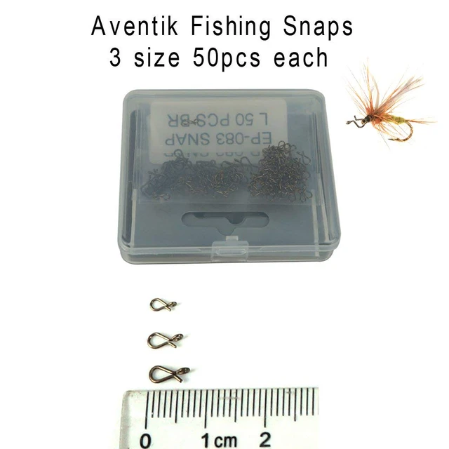 Eupheng 150pcs Quick Change Fly Fishing Snaps Stainless Steel, Size S, M,  L, Fast Easy & Secure, Hook Snaps for Flies, Jigs, L