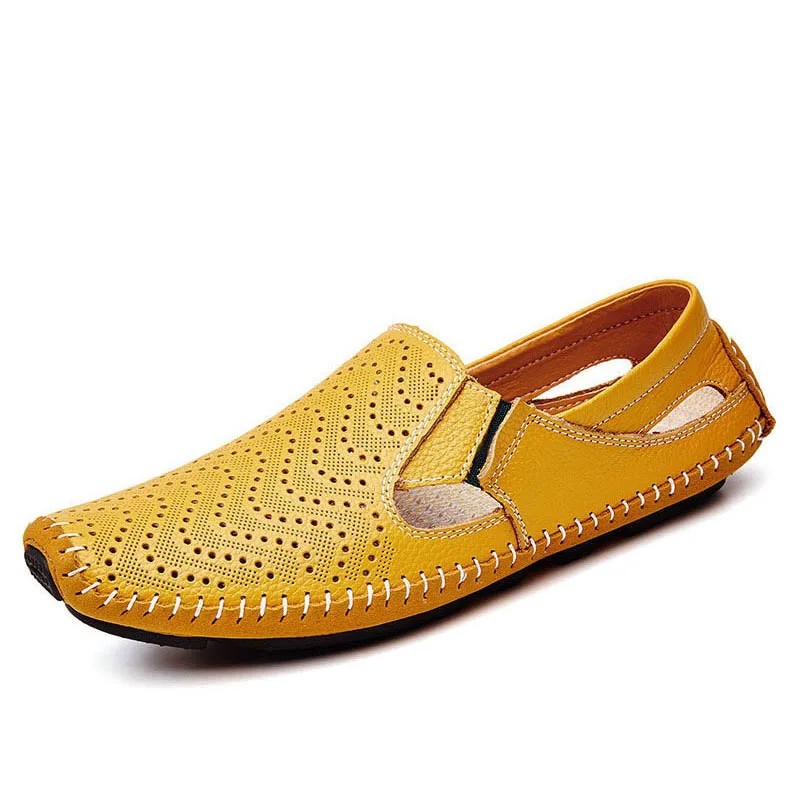 2019 Men Leather Party Dress shoes Breathable Fashion Sneakers Male Fashion Loafers Black brown business leisure Casual Shoes