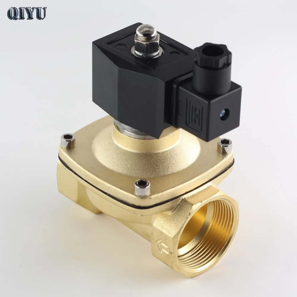 AC110V/220 V/380 V DC12V/24 нормально закрытый Соленоидный клапан воды латунные воздушные