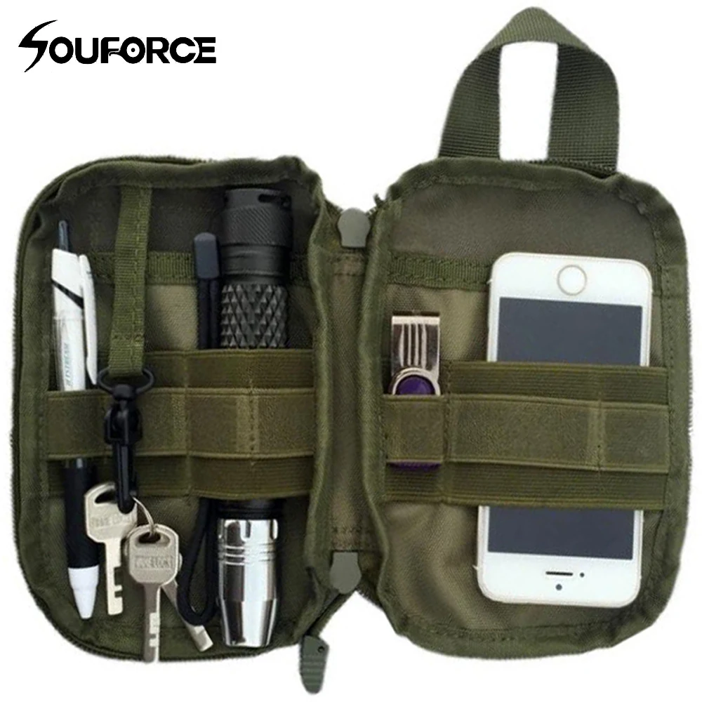 

Tatical Camouflage EDC Tool Phone Bag Attachment 17x11x2cm Length Molle System 600D Nylon Material Gun Accessory for Hunting
