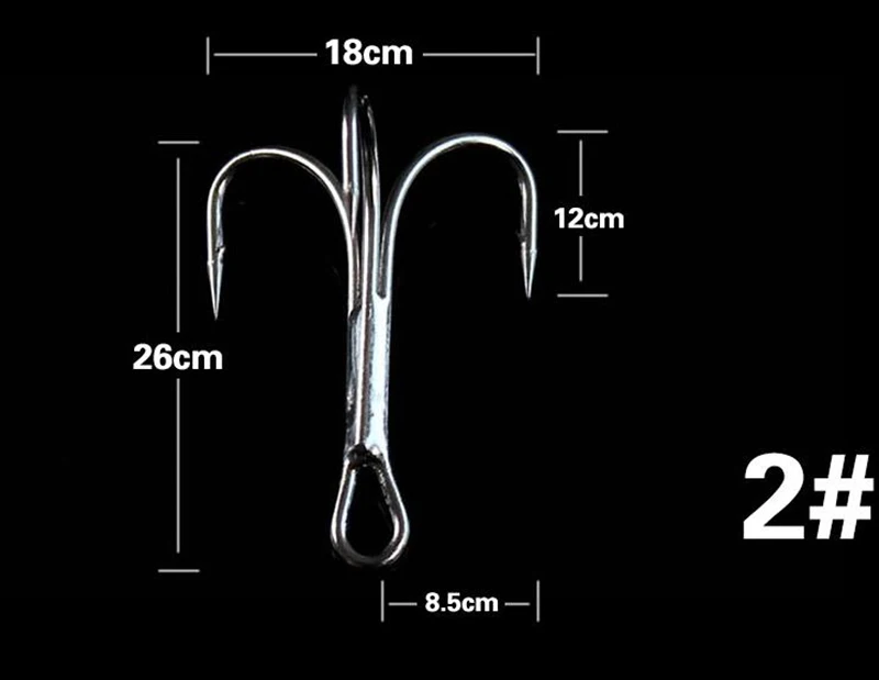 50 шт./кор. различные размеры Высокоуглеродистая сталь Три якорных крючка тройные Крючки box комбинированный набор рыболовные снасти