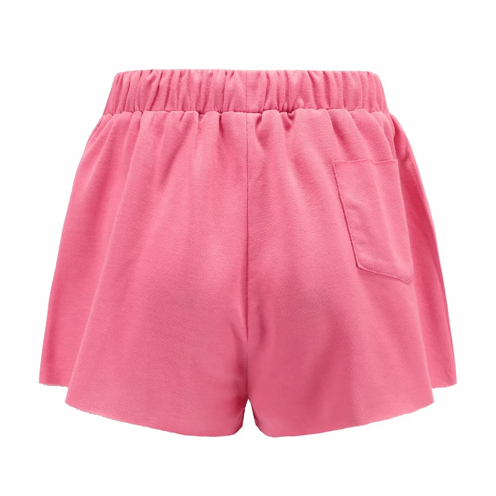Summer new popular European and American fashion solid color pocket simple high waist wide leg casual women shorts Summer new popular European and American fashion solid color pocket simple high waist wide leg casual women shorts