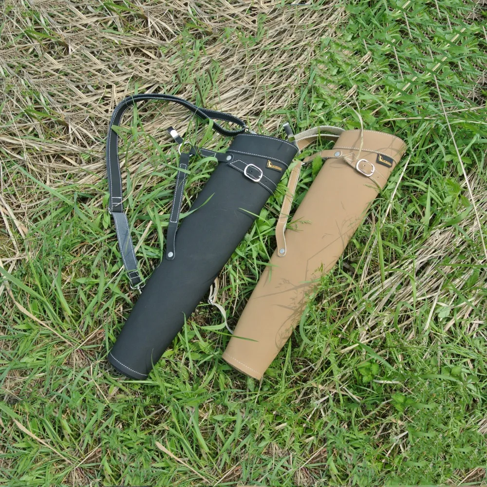 Acessório para Tiro com Arco Couro Puro Seta Quiver cm Cinto Lateral Cintura Titular Bolsa Caça 52x13 3 Cheap Arco e flecha