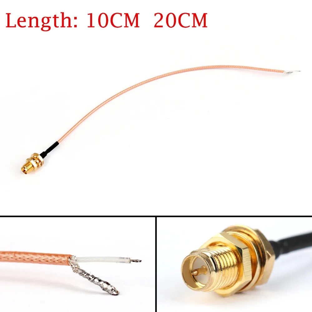 

Areyourshop RG178 RP SMA Female To PCB Solder Pigtail Cable For WIFI Wireless LOW LOSS Jack Plug 10cm 20cm Cable