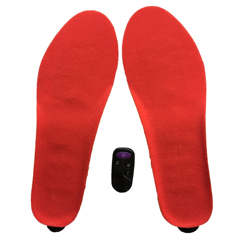 Rechargeable Winter Shoes Accessories Electric Foot Warmer Foam Insoles RED MEN'S 35 40 1900mAh