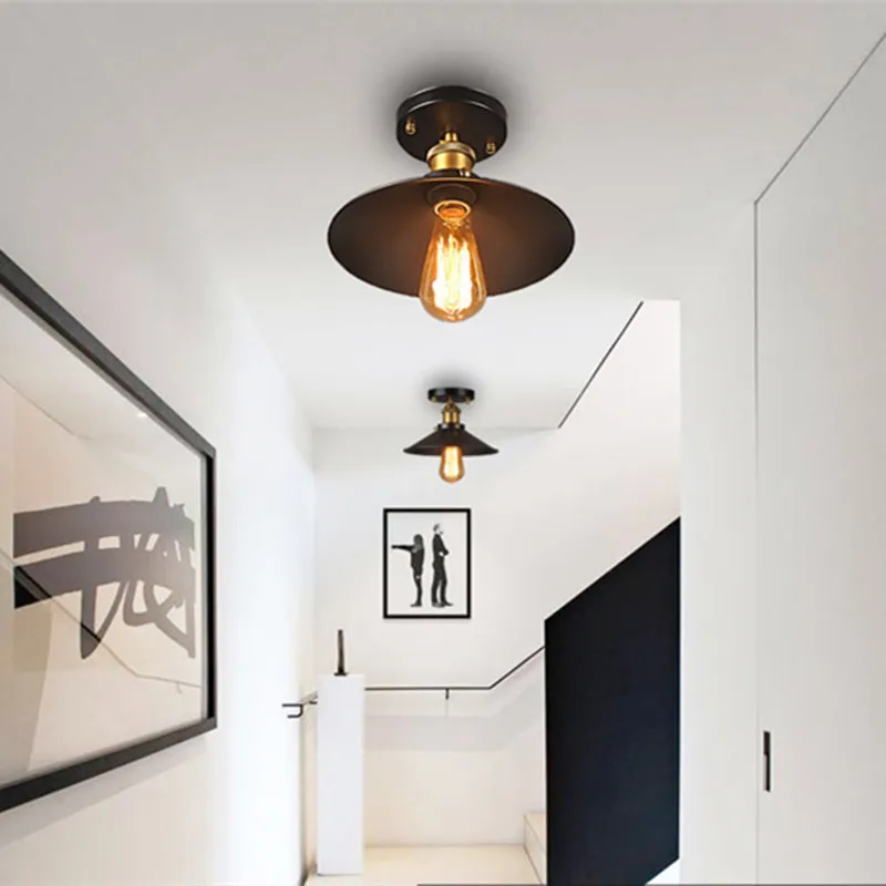 vintage ceiling light black ceiling lamp industrial flush mount