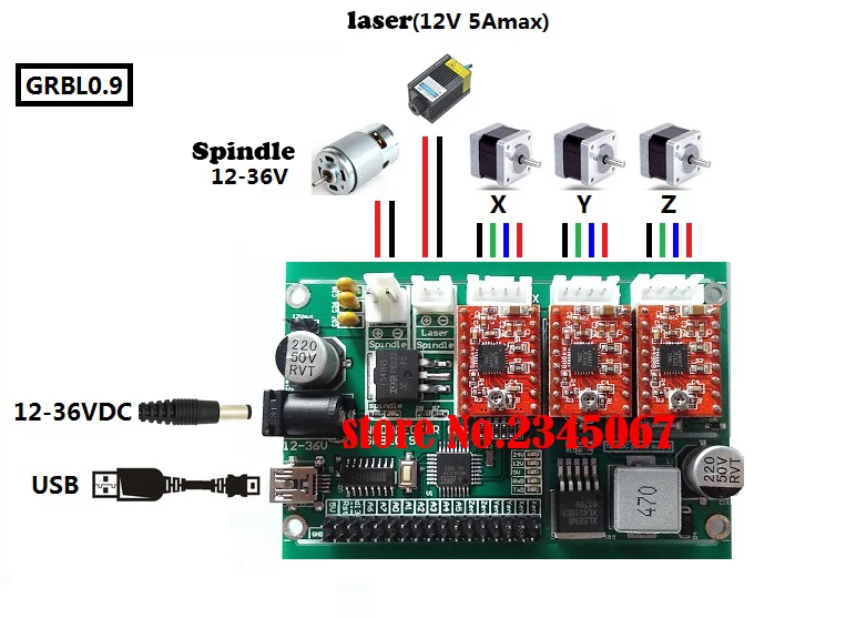 CNC 2418 GRBL DIY станок с ЧПУ рабочая зона 24x18x4 5 см 3 оси Pcb фрезерный по дереву резьба ПВХ