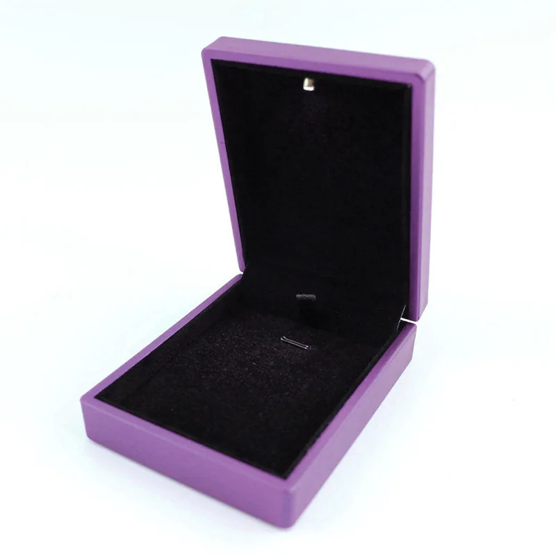 Ювелирное ожерелье коробка для колец и серег Держатель корпуса с светодиодный свет роскошное свадебное Помолвочное кольцо Ювелирная Подарочная коробка-дисплей - Цвет: 7