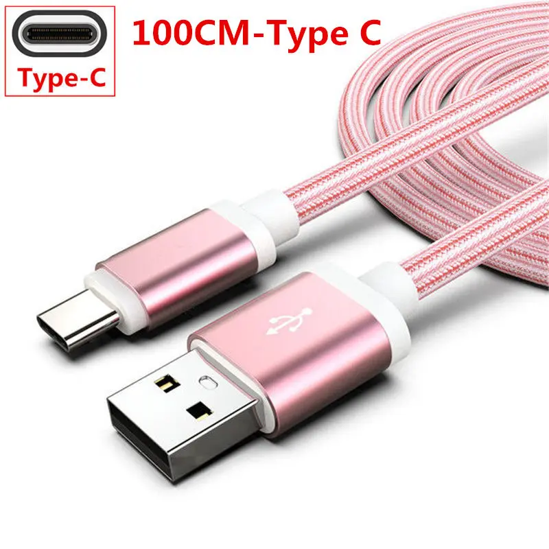 Кабель USB C для samsung S10 S8 S9 huawei P30 Xiaomi mi 9 SE 8 Red mi Note 7 QC 3,0 зарядное устройство для sony 10 LG V40 htc U12 U11 Plus - Тип штекера: 1M Rose Type C