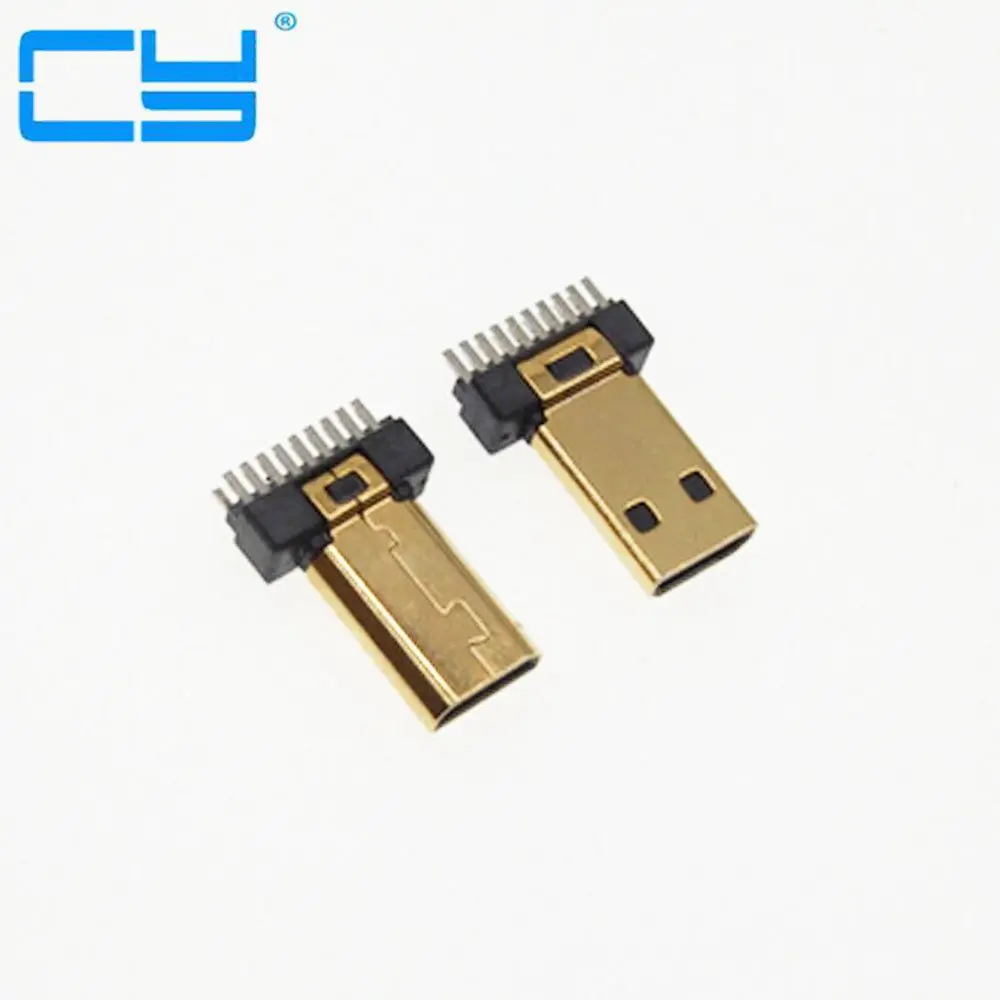 10pcs Micro HDMI Male Type D to HDMI Female Type A Gold Plated Adapter Converter 