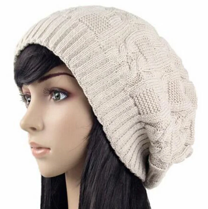 Женские теплые Повседневные вязаные шапки в полоску, женская шапка на осень и зиму, шапка для девочки