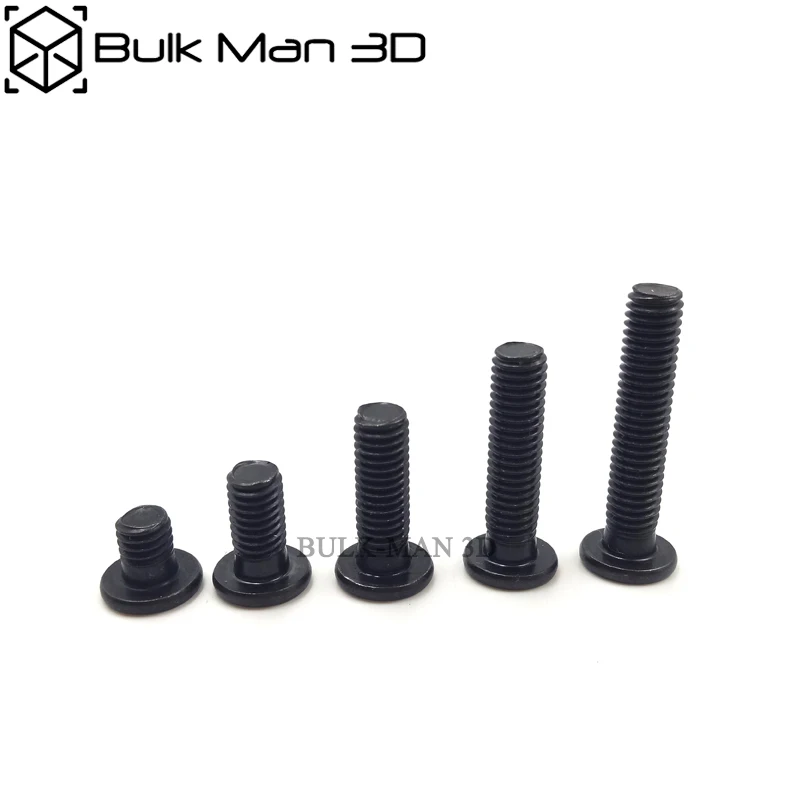 

20pcs/pack CNC 3D Pinter Parts Black M5 Low Profile Screws M5*6/8/10/12/20mm for V-slot/T-slot accessories
