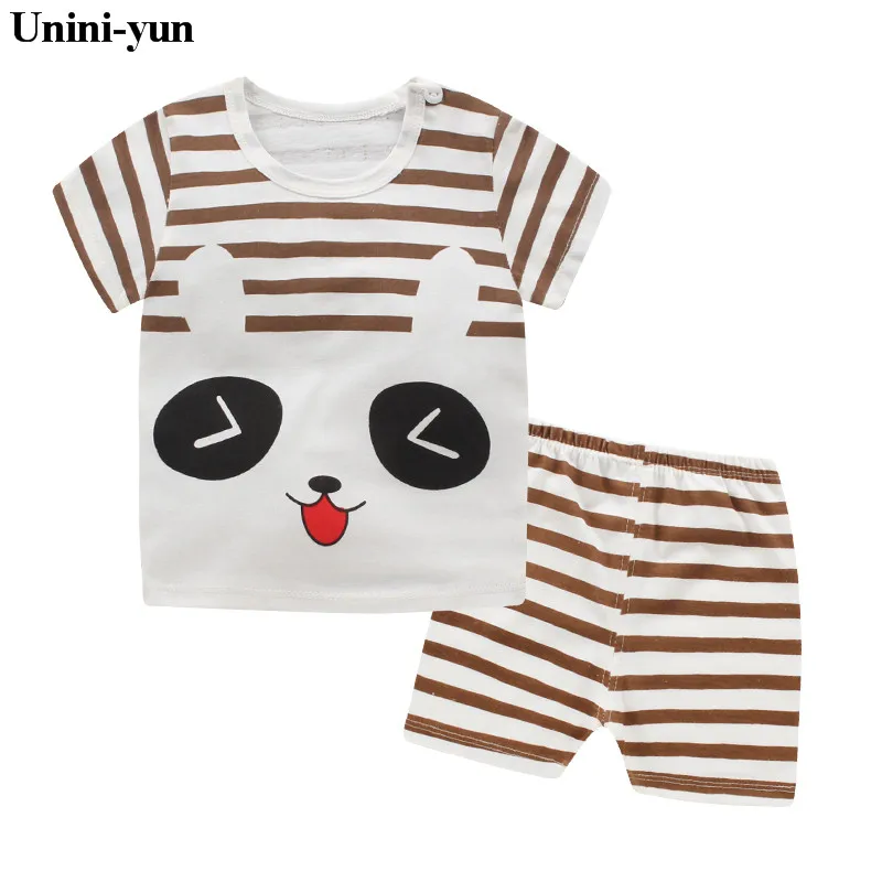 

2PCS Suit Baby Boy Clothes Children Summer Toddler Boys Clothing set Cartoon 2018 New Kids Fashion Cotton Cute Animal Sets