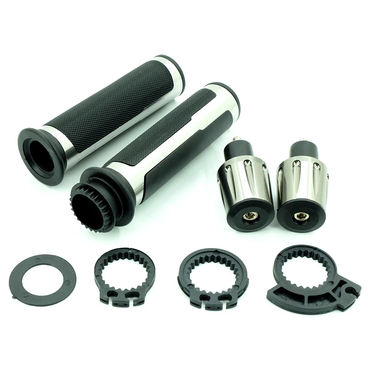 7/8" 22mm CNC Universal Motorcycle Handlebar Grips Ends Aluminum