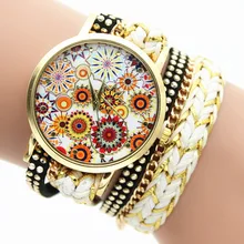fashion crystal wreath design men and women`s top brand luxury Bracelet colock quartz nylon strap A51 wrist watches reloj mujer