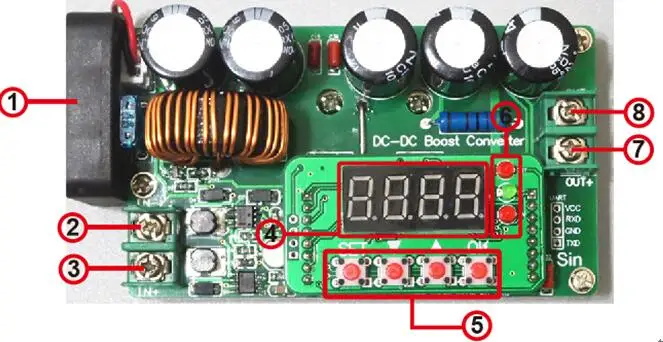 Постоянное напряжение постоянного тока цифровой Управление блок питания 60V 600W Регулируемый повышающий dc регулируемый мощность амперметра метр