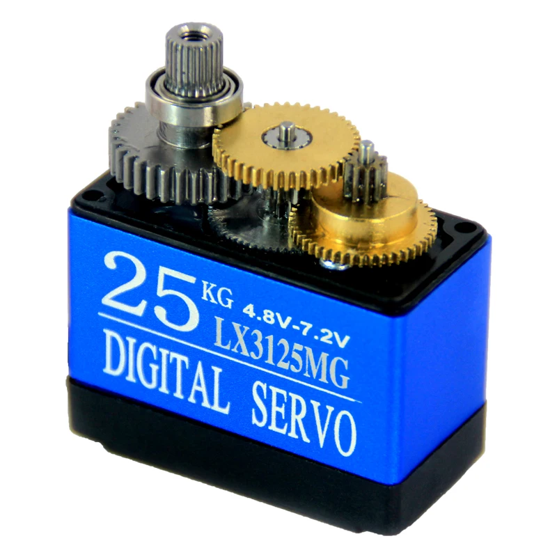 Günstig 2019 neue Wasserdichte 25 kg Metall Getriebe Servo Große drehmoment HV 7,2 V voll metall getriebe digital servo Für RC auto Traxxas HSP baja RC spielzeug