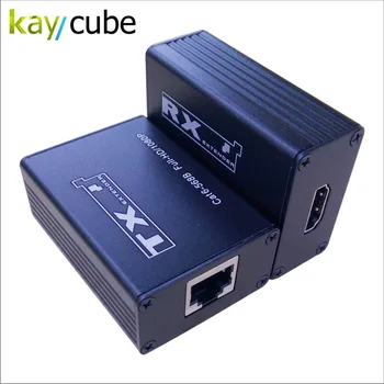 

Kaycube 30M HDMI Over Single RJ45 CAT5E CAT6 Passive 1080P HDMI Extender Repeater 3D For HD-LCD CCTV, DVR, NVR No Power Need