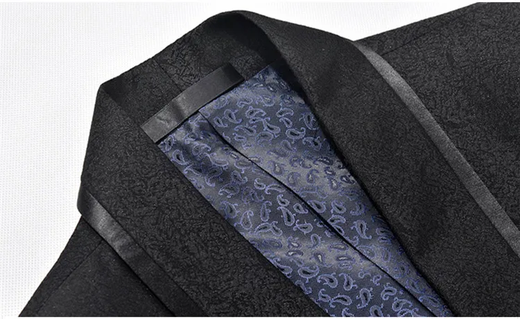 2018 Новый Повседневное Модный деловой Для мужчин эксклюзивная One Button Slim Fit Для мужчин черный-однотонный костюм отдельные Блейзер Свадебные