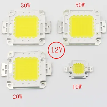 

10PCS DC12V 10W 20W 30W 50W High Power LED Cold White 6000-6500K Light Emitting Diode