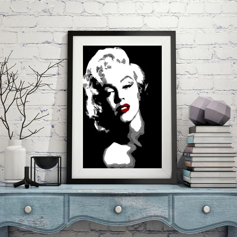 Monroe del hogar sin marco arte de la pared DIY pintura al óleo Digital por numeros dibujo abstracto 40X50 см la|Картина по