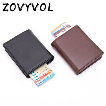 

ZOVYVOL Vintage Men Wallet Genuine Leather Short Wallets Male Multifunctional Cowhide Male Purse Coin Pocket Photo Card Holder