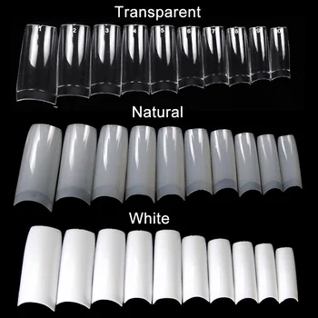 

Dropshipping 100/500pcs Nails Half French False Nail Art Tips Acrylic UV Gel Manicure Tip SMJ