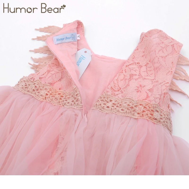 Humor Bear/платья для девочек г. Летняя стильная одежда для маленьких девочек кружевное платье без рукавов для детей Одежда для маленьких мальчиков