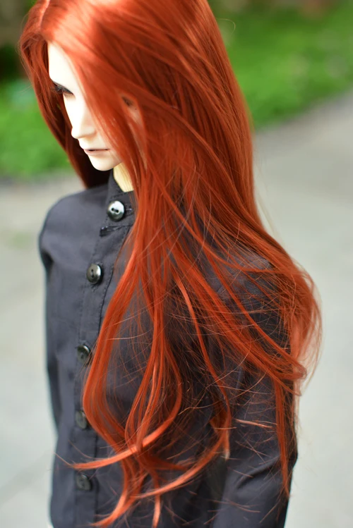 Бесплатная доставка 1/3 8 9 &quotBJD парик Супер кукла модный стиль длинный мохеровый