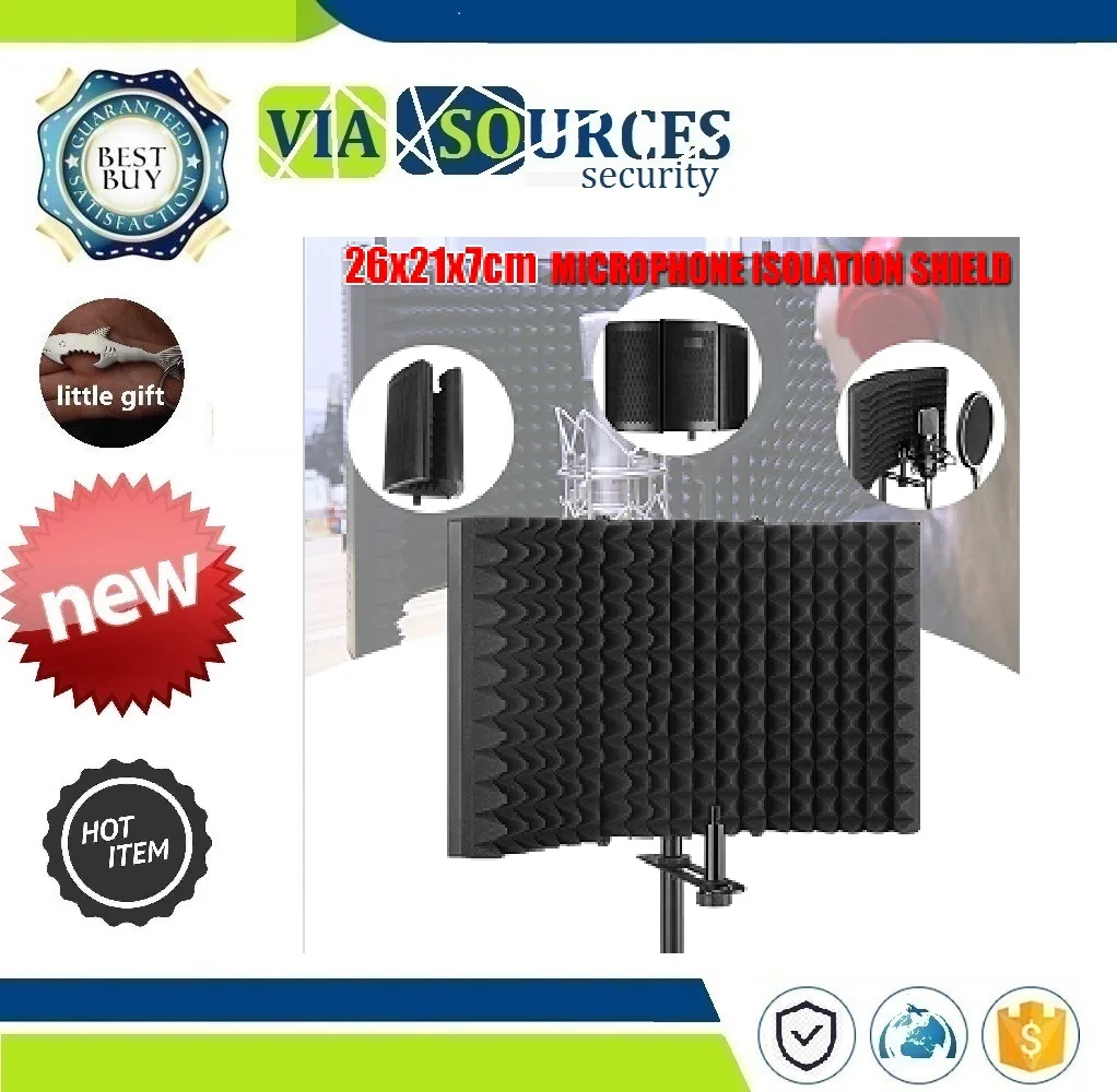 

Recording Live Broadcast Microphone Accessories Of Foldable Microphone Acoustic Isolation Shield Acoustic Foams Panel Studio