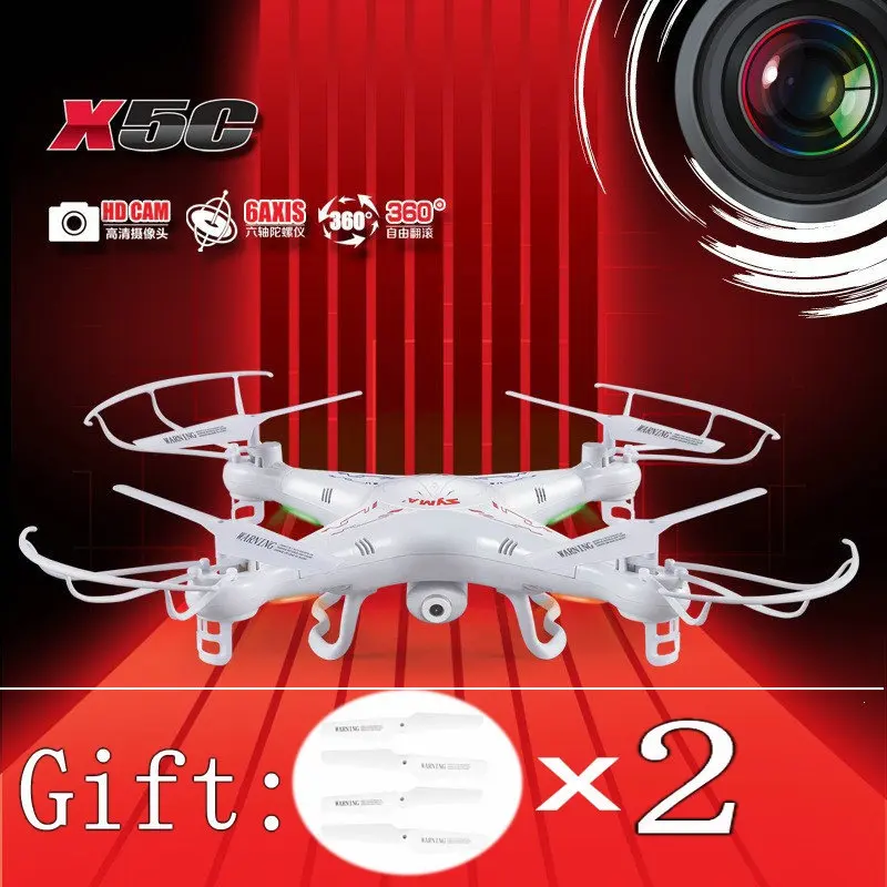 Buy Cheap Have Gift 100% Oringinal Syma X5C RC Quadcopter 2.4G 4CH 6axis gyro Drone Quadcopter Remote Control UFO With HD Camera RTF