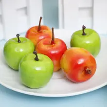 10 шт./компл. искусственные фрукты и овощи зеленого яблока для Свадебная вечеринка украшения Скрапбукинг моделирование венок искусственные цветы