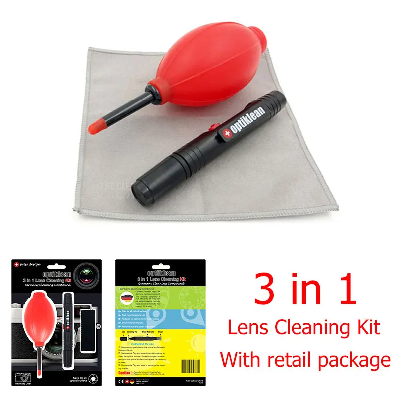 

Optiklean Genuine 3 in 1 Camera Lens Pen Camera cleanerLens Cleaning Kit Lens Brushes for Camera Lenses & Filters Cleaning Pen