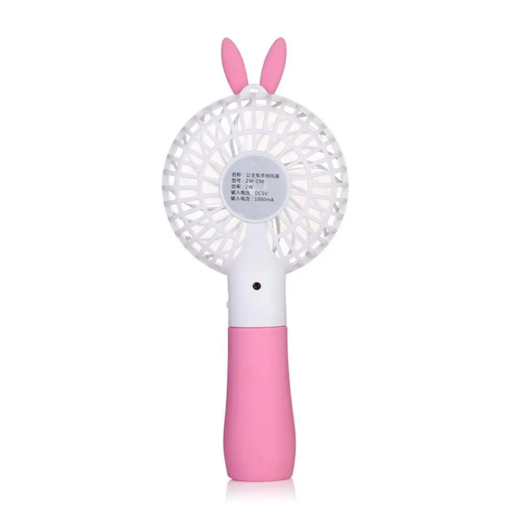 

Mini Lovely Rabbit Shape Rechargeable Handheld Fan For Home Office Travel