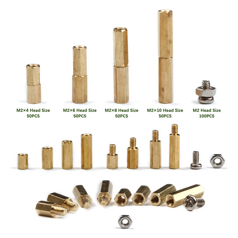 ZENHOSIT 300 шт. M2/M3 с шестигранной головкой, латунные противостояние, распорные винты, Резьбовая колонна, Мужская/Женская электрическая печатная плата, стоячий комплект