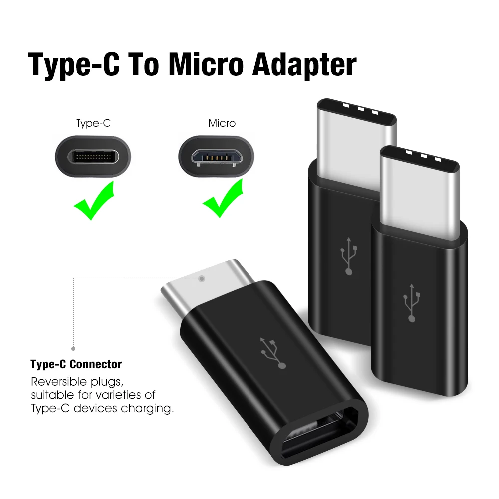 OTG Type C адаптер 56K USB к Micro адаптеры для Macbook Pro Google Sony HTC Huawei Oneplus Nokia USBC|Переходники и