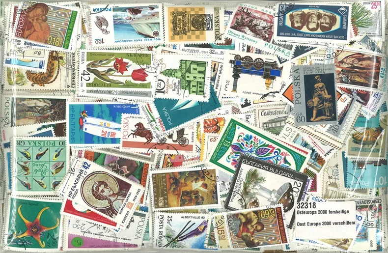 Отличные 3000 шт./лот, почтовые марки Восточной Европы без повторения, почтовые марки из Восточной Европы с почтовой маркой, все использованные коллекционные подарки