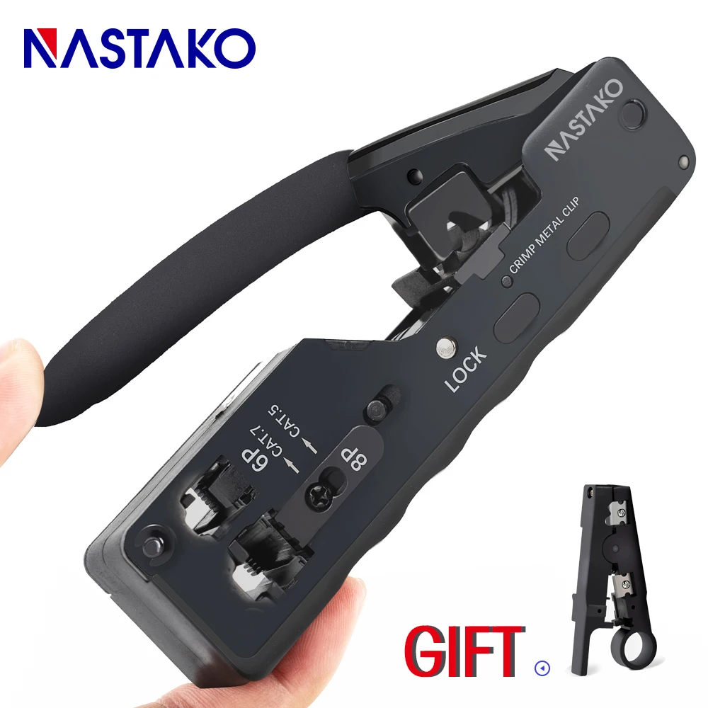 RJ45 Tool Network Crimping Tool RJ45 Crimper kit For RJ45 Cat7 Cat6 Cat5 Plug Connector network Cable Multi Crimp Metal Clip