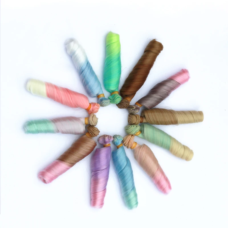 Doll Wig Accessories 1 piece 15*100CM baby hair 1/3 1/4 1/6 1/12 natural gradient ramp baby hair diy