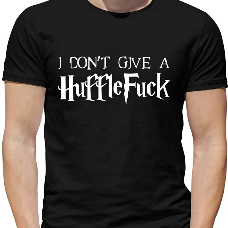 Короткий рукав мода лето печати повседневное я не дать Hufflefuck Мужские Crewneck Футболка 7 цветов