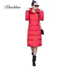Теплая Зима Длинный Жакет Плюс Размер куртка женская пальто женское куртки женские пуховик женский