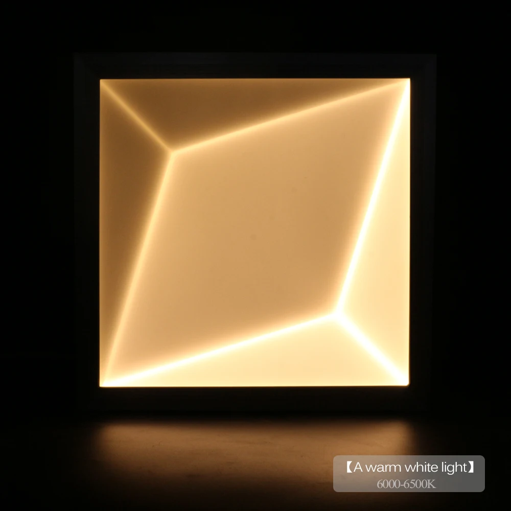 

18W Ultra Thin Square LED Ceiling Panel Light AC90-260V 3D Effect LED Panel Light White/Warm White SMD2835 Panel For Livingroom