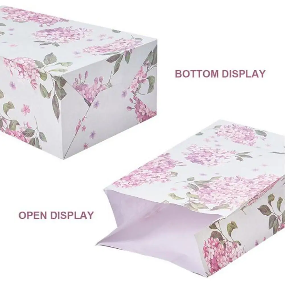 24 шт./компл. с цветочным принтом упаковка Бумага сумка уплотнением наклейки для
