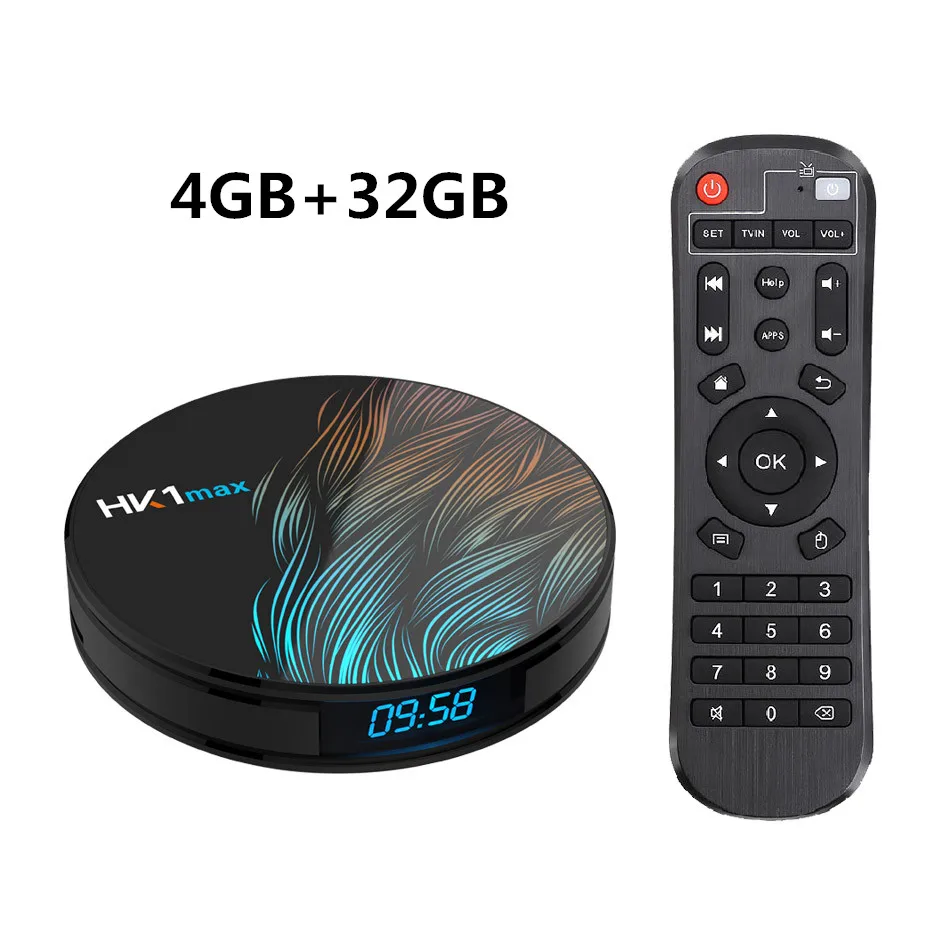 HK1 max Android 9,0 ТВ приставка Smart 4K Четырехъядерный 4 Гб 64 Гб H.265 WiFi медиаплеер HK1max IP tv Netflix телеприставка 32G 16G - Цвет: 4G 32G