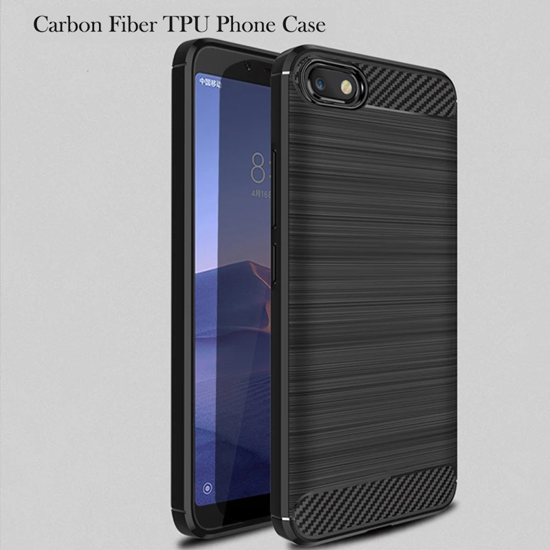 Силиконовый чехол для Honor 7A Y6 2018 Huawei из углеродного волокна телефона honor7A