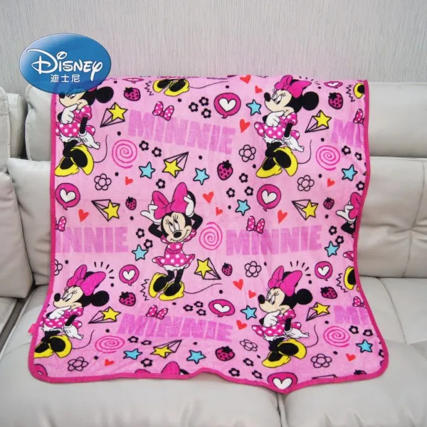 Pink 100x150cm Disney мультфильм под искусственные бриллианты, стразы красного цвета Мышь тонкий легкий фланель плюшевые небольшой бросок Одеяло для маленьких девочек, для детей, Детский подарок - Цвет: Pink 100x150cm