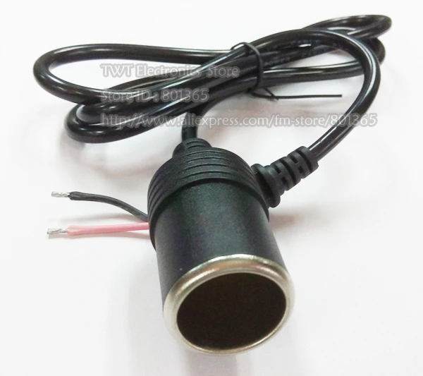 

12V Car Charger Cord Female Cigar Cigarette Lighter Socket Jack Adapter Cable with SR About 1.2M/Free shipping/1PC