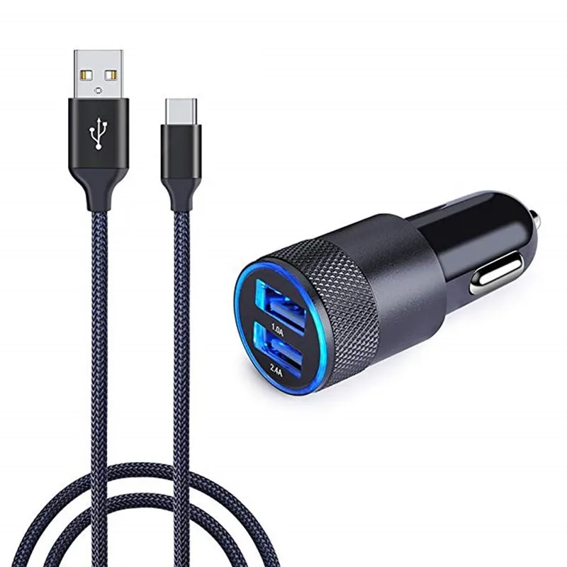 Автомобильный USB адаптер Type C зарядный кабель автомобильная зарядка для Huawei P20 MATE