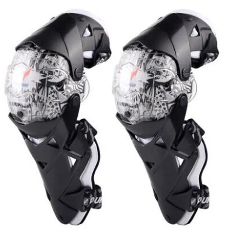 New DUHAN Cross-country Motorcycle Riding Protective Kneecap Knight riding equipment protection Knee Moto Kneepad - Цвет: Белый