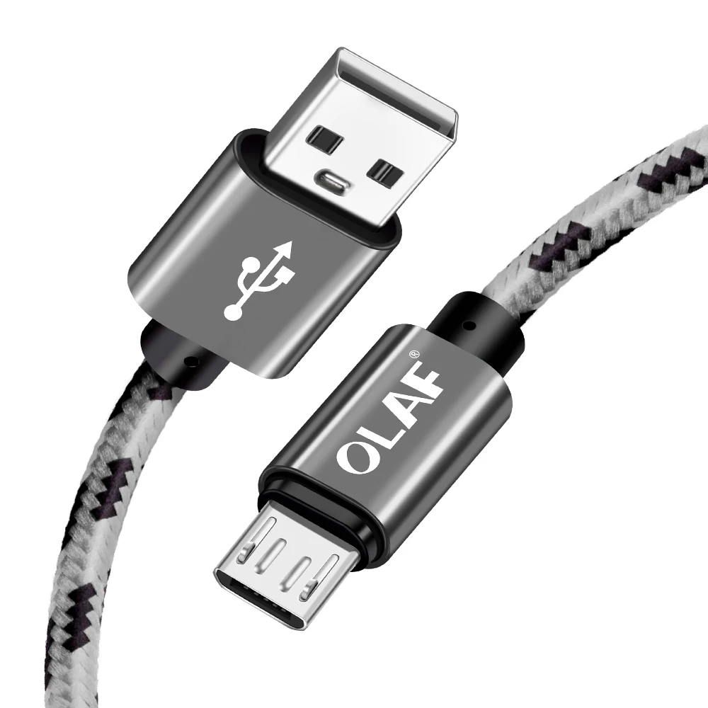 Олаф нейлоновая оплетка 2.4A type C Micro USB кабель для быстрой зарядки для samsung S7 S8 S9 plus Note 8 9 huawei Xiaomi mi8 USB-C кабель